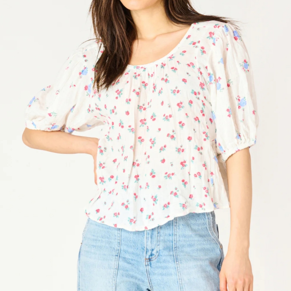 Floral White Top